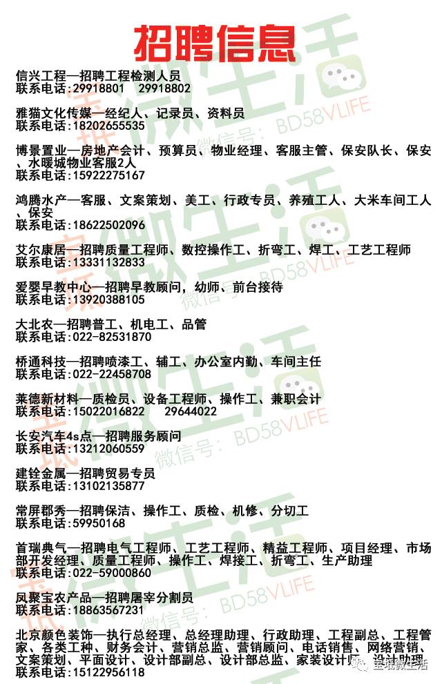 天津市西青区最新招工信息汇总✨