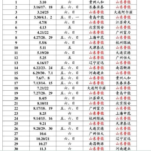 鲁能赛事密集之下的观察与思考,比赛表解析