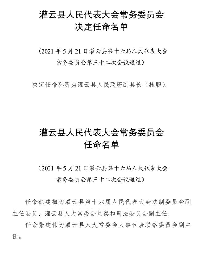 连云港人事任免最新动态，城市在变，我们在成长