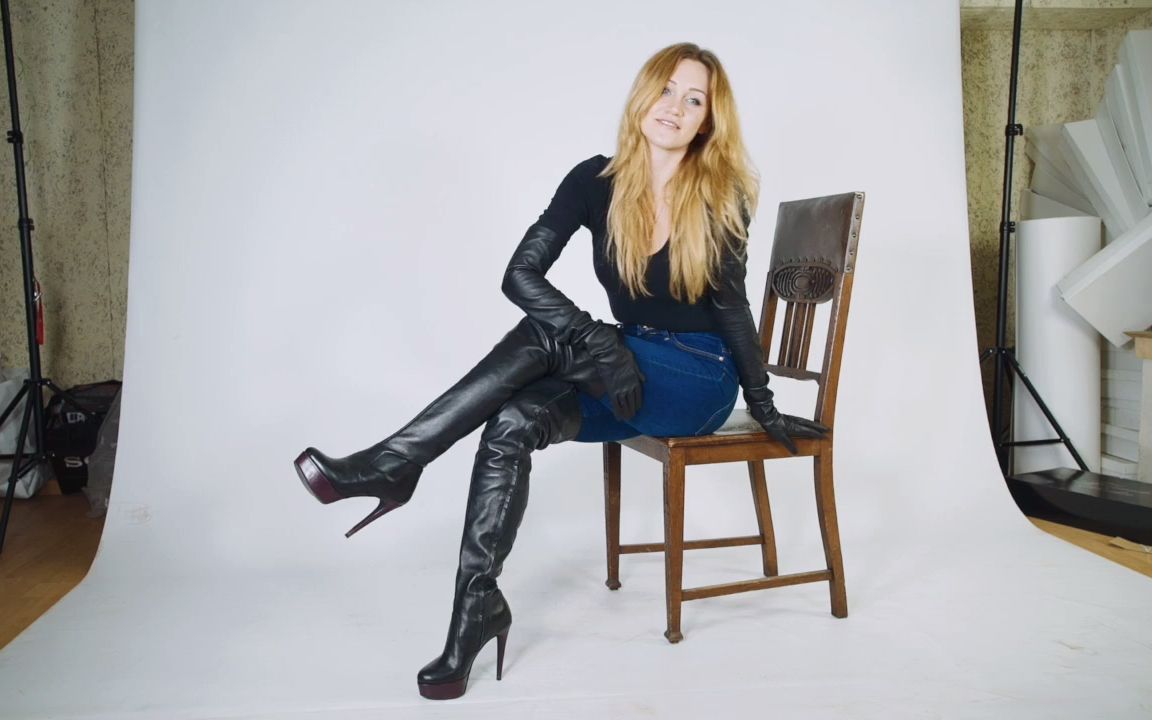 冬日暖心时光,最新长靴写真集